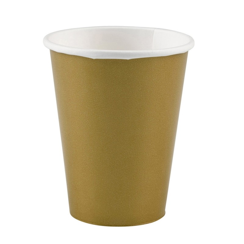20 Cups Paper Gold 266ml