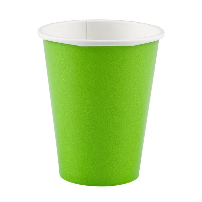 20 Cups Paper Kiwi Green 266ml