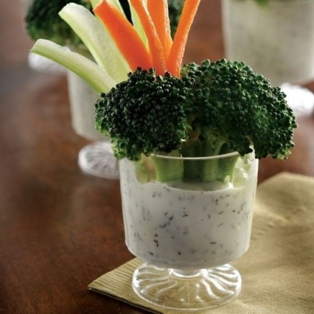 Круглая вазочка для десерта из прозрачного пластика, 59 мл., упаковка 10 шт.