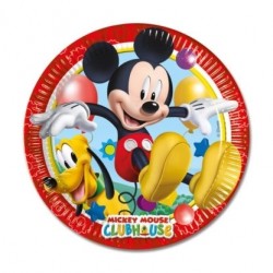 8 Papīra  Šķīvji  23 cm DISNEY PLAYFUL MICKEY