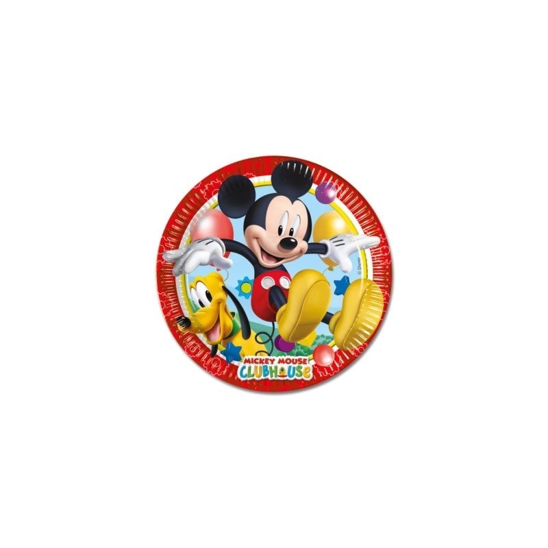 8 бумажных тарелок  23 см DISNEY PLAYFUL MICKEY