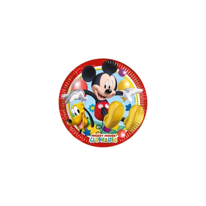 8 бумажных тарелок  20 см DISNEY PLAYFUL MICKEY