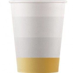 Бумажные стаканчики 8 шт. GOLD-ROSE-GOLD-COPPER DECORATA
