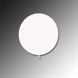 Apaļas formas liels lateksa balons baltā krāsā, 90cm, pastelis, 1 gab. 