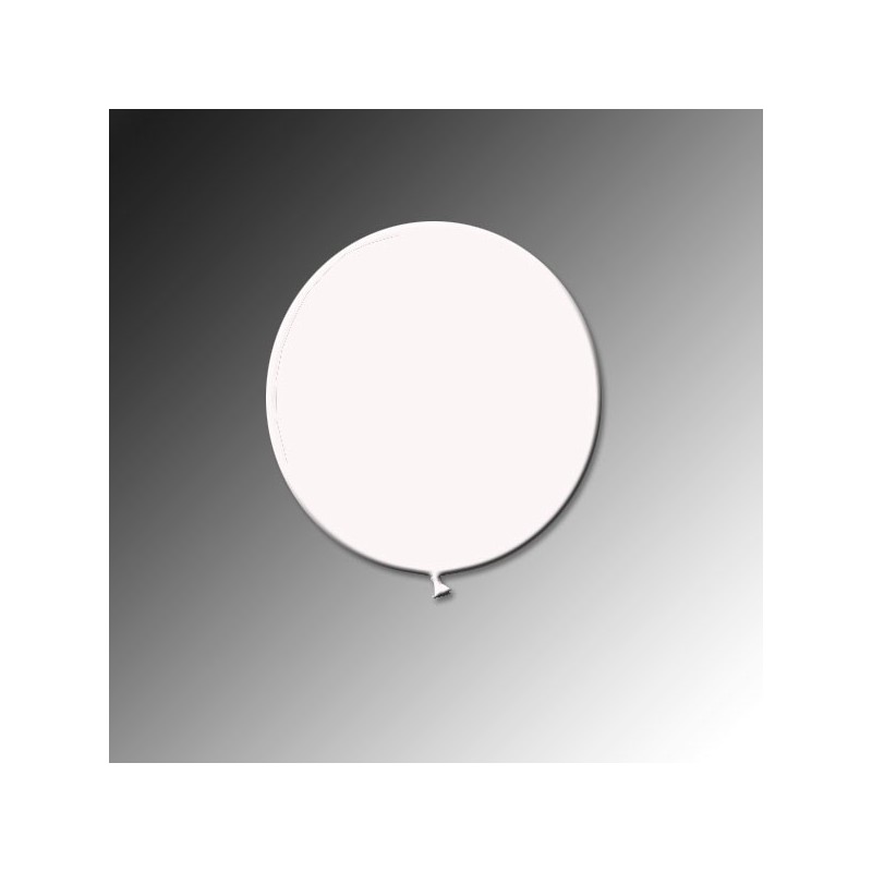 Apaļas formas liels lateksa balons baltā krāsā, 90cm, pastelis, 1 gab. 