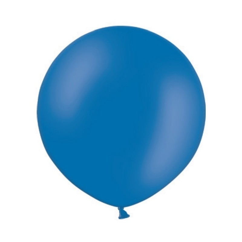 Apaļas formas liels lateksa balons spilgti zilā, krāsā, 90cm, pastelis, 1 gab. 