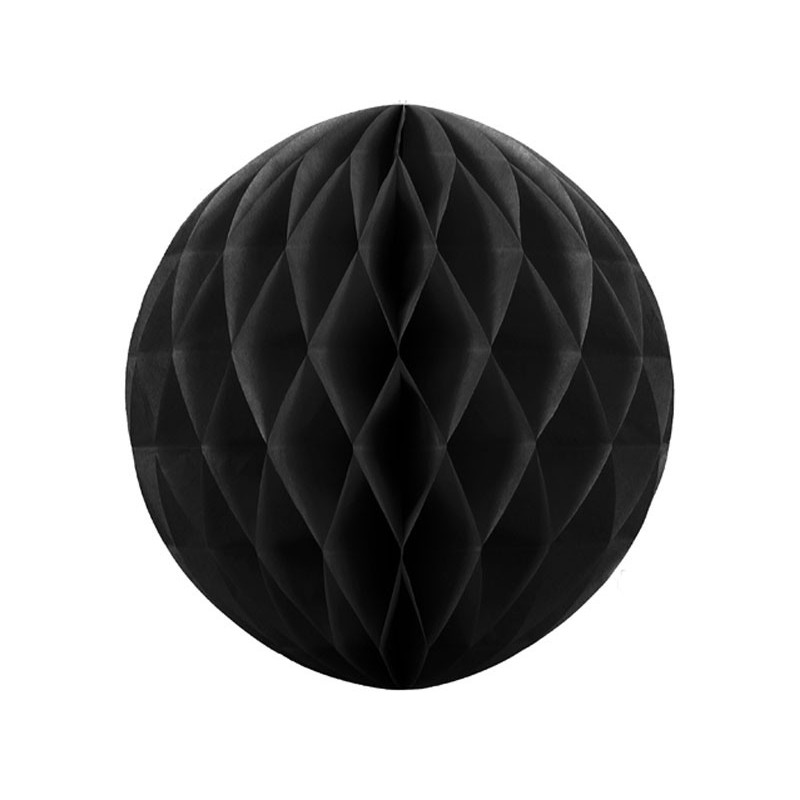 Šūnveida papīra bumba 30 cm melns