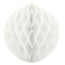 Šūnveida papīra bumba 30 cm balts