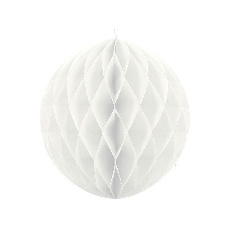 Šūnveida papīra bumba 30 cm balts