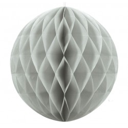Šūnveida papīra bumba 20 cm pelēks