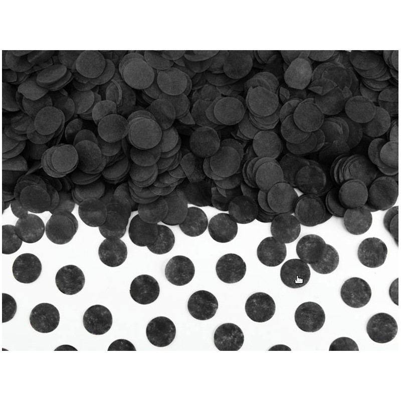 Конфетти круглое черного цвета 15 гр