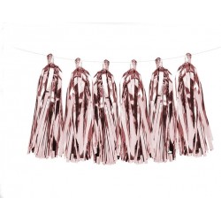 Pušķu virtene zelta un rozā krāsā (1,5 m) 