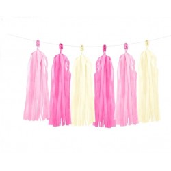 Гирлянда тассел   помпоны из бумаги микс ﻿ 