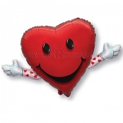 Balons no folijas Mīlu Tevi  - Love & Hug, izmērs 26”/65cm.h x 41”/104cm