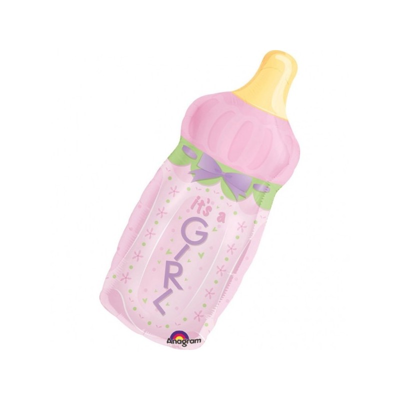 Superfigūre no folija 79 cm Pudele jaundzimuša meitene