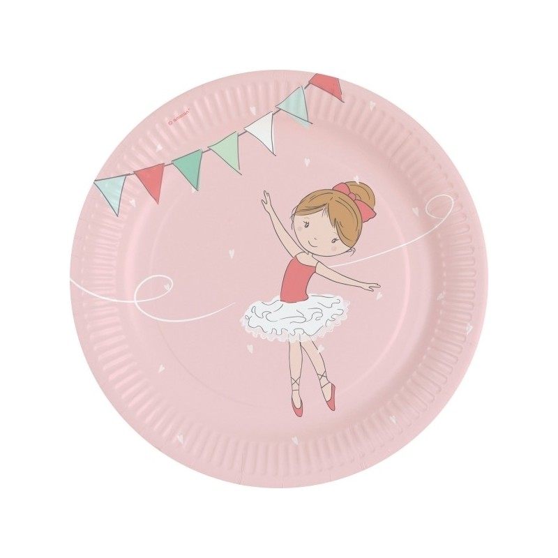 Šķīvīši "Mazā balerīna" 23 cm., 8 gab