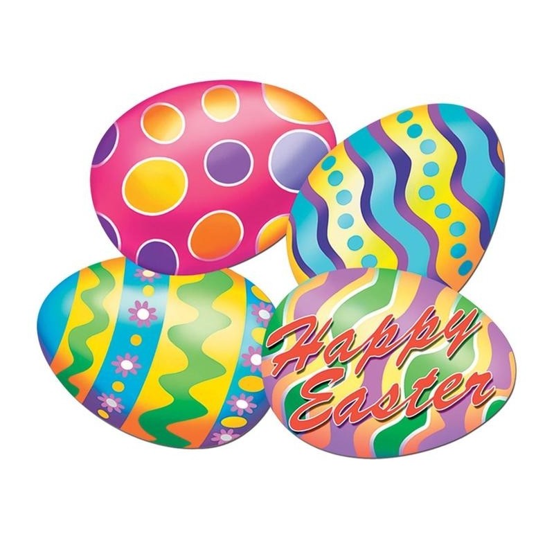 Пасхальные украшения из картона 4 шт