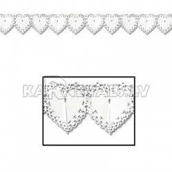 Бумажная гирлянда - Сердечки, длина 3,6 м﻿