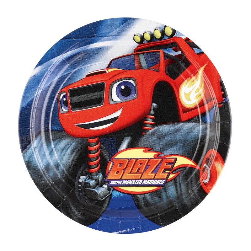 Тарелочки “Вспыш и Чудо-Машины (Blaze)”, 23 см., 8 шт.