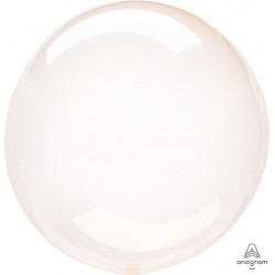Balons CRYSTAL CLEARZ©, Apaļš, caurspīdīgs gaiši oranžs balons. Izmērs 45+ cm.