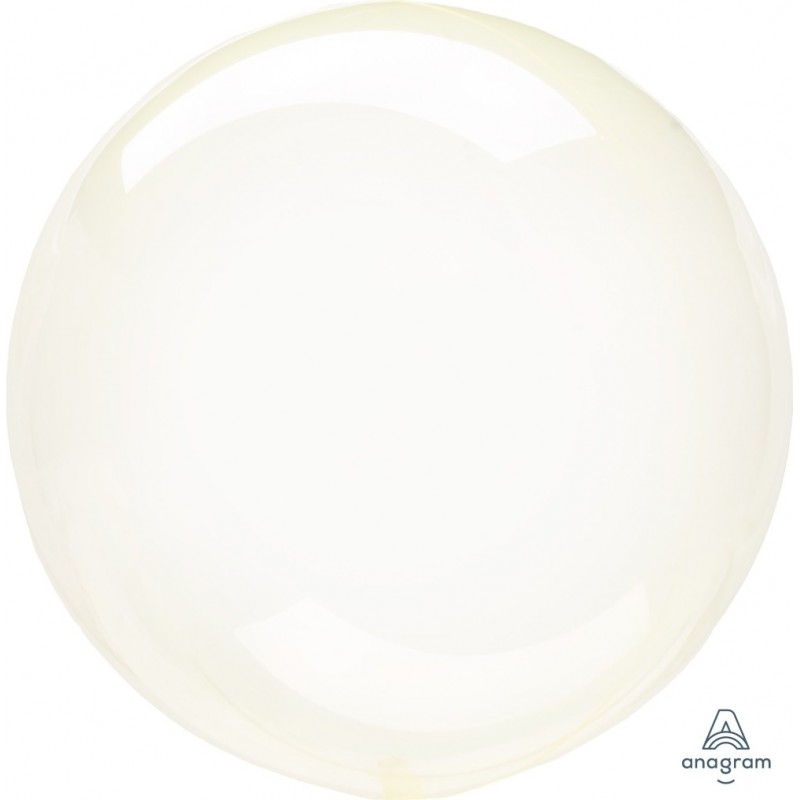 Balons CRYSTAL CLEARZ©, Apaļš, caurspīdīgs gaiši dzeltens balons. Izmērs 45+ cm.