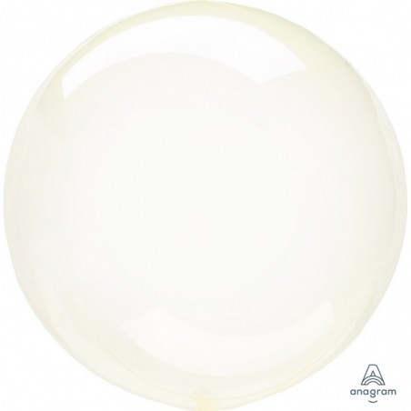 Balons CRYSTAL CLEARZ©, Apaļš, caurspīdīgs gaiši dzeltens balons. Izmērs 45+ cm.