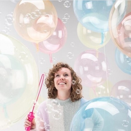 Balons CRYSTAL CLEARZ©, Apaļš, caurspīdīgs gaiši dzeltens balons. Izmērs 45+ cm.