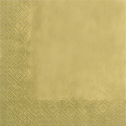 20 Salvetes  zelts, 33 x 33 cm