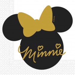 Бумажные салфетки двухслойные 20 шт..  MINNIE GOLD
