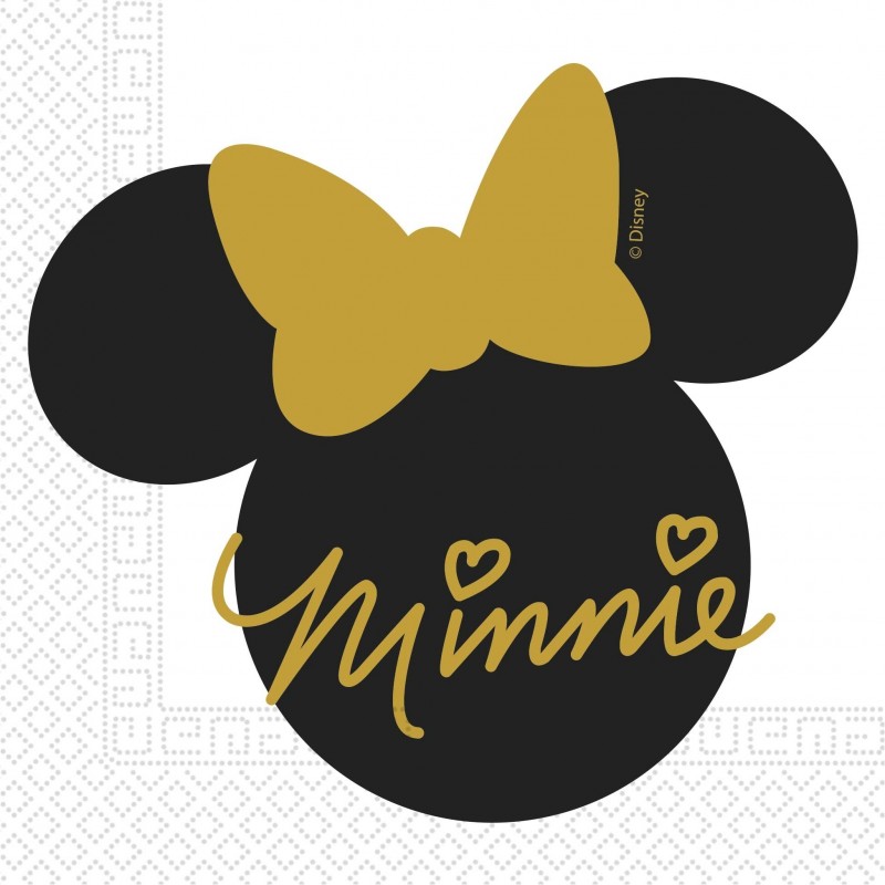 Бумажные салфетки двухслойные 20 шт..  MINNIE GOLD