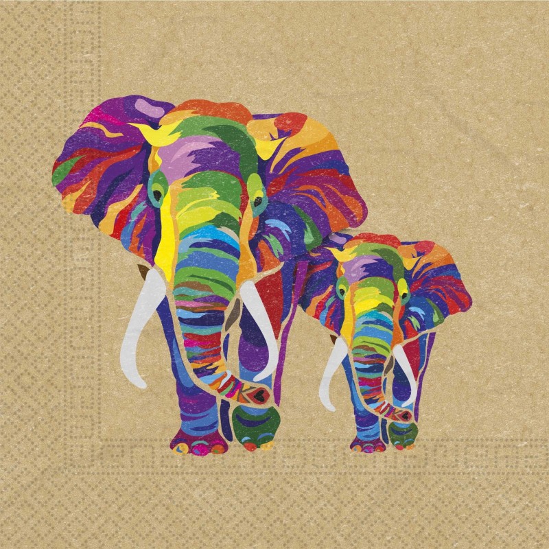 Салфетки бумажные СЛОН 33 х 33 см 20 шт.