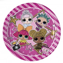 Тарелки бумажные LOL 8 шт 20 см