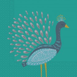 Салфетки ПАВЛИН, 33х33cm, упаковка 20шт.