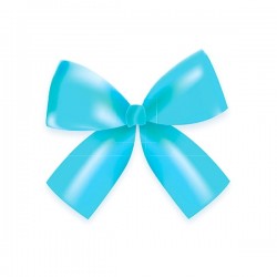 Декоративные бантики голубого цвета 10 х 9 см., комплект 4 шт.