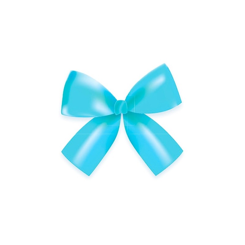 Декоративные бантики голубого цвета 10 х 9 см., комплект 4 шт.