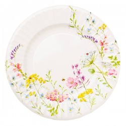 Papīra šķīvji “Bohēmijas dārzs”, 23 cm, 8 gab., dabai draudzīgs materiāls