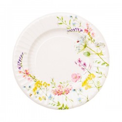 Papīra šķīvji “Bohēmijas dārzs”, 21 cm, 8 gab., dabai draudzīgs materiāls