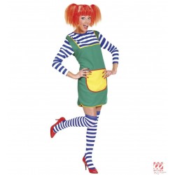 Pusgarās svītrainas zeķes, baltas ar zilām svītrām,  64 cm (viens pieaugušu izmērs visiem)