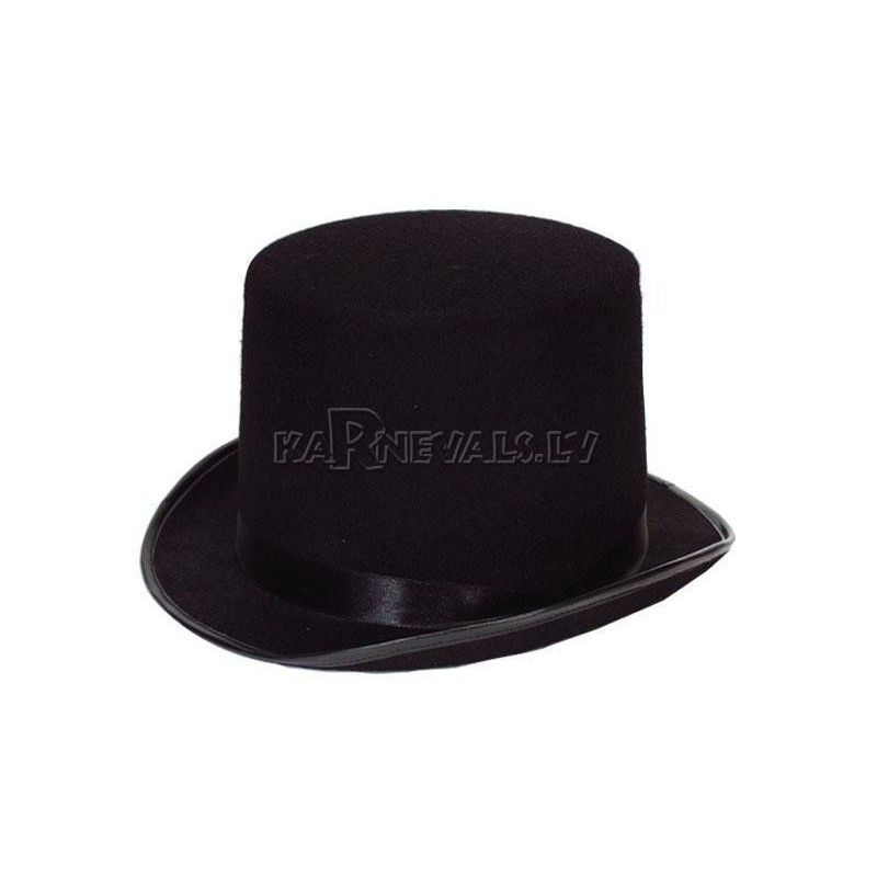 Melns tops cepure izgatavots no filca