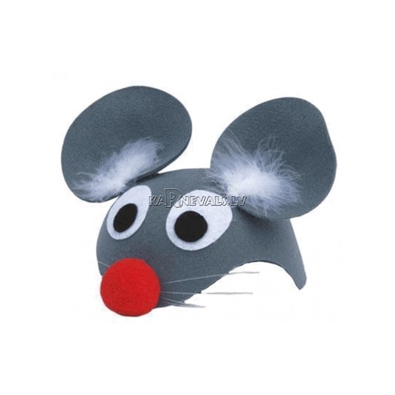 Мышь комплект  фетровая шапочка и нос