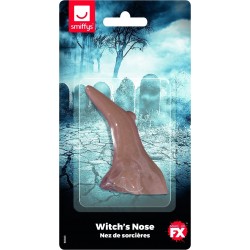 Нос ведьмы, натурального цвета длинный, на резиночке