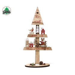 Ziemassvētku eglīšu rotājums no koka