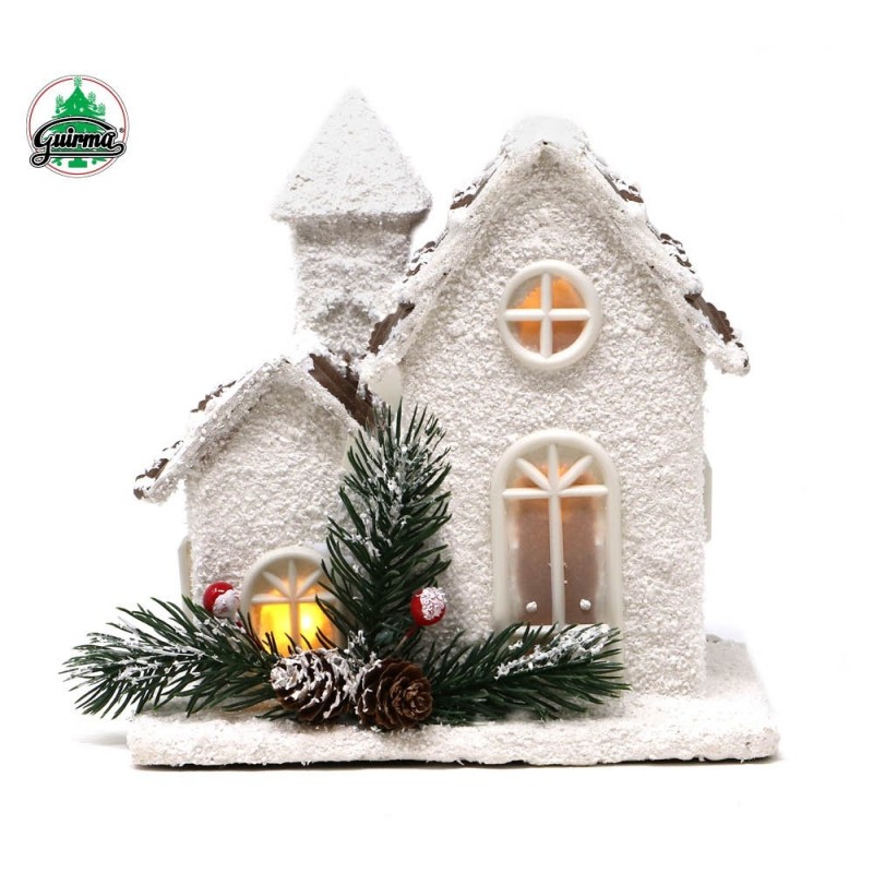 Декорация Новогодний домик с подсветкой