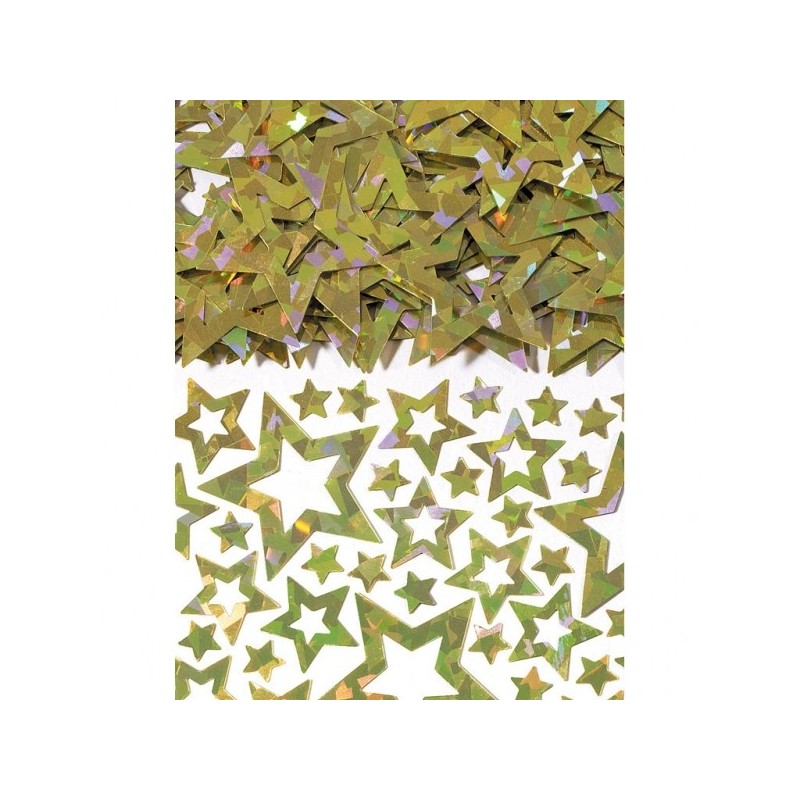Конфетти из фольги  звездочки цвет золото 14 g﻿