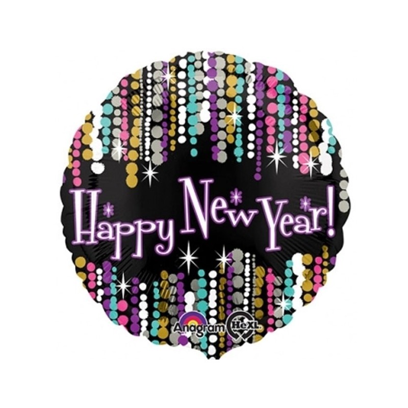 43 cm Folija balons ar hēliju "Happy New Year"