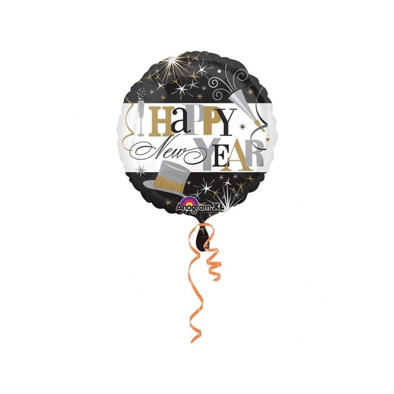 45 cm Folija balons ar hēliju "Happy New Year"