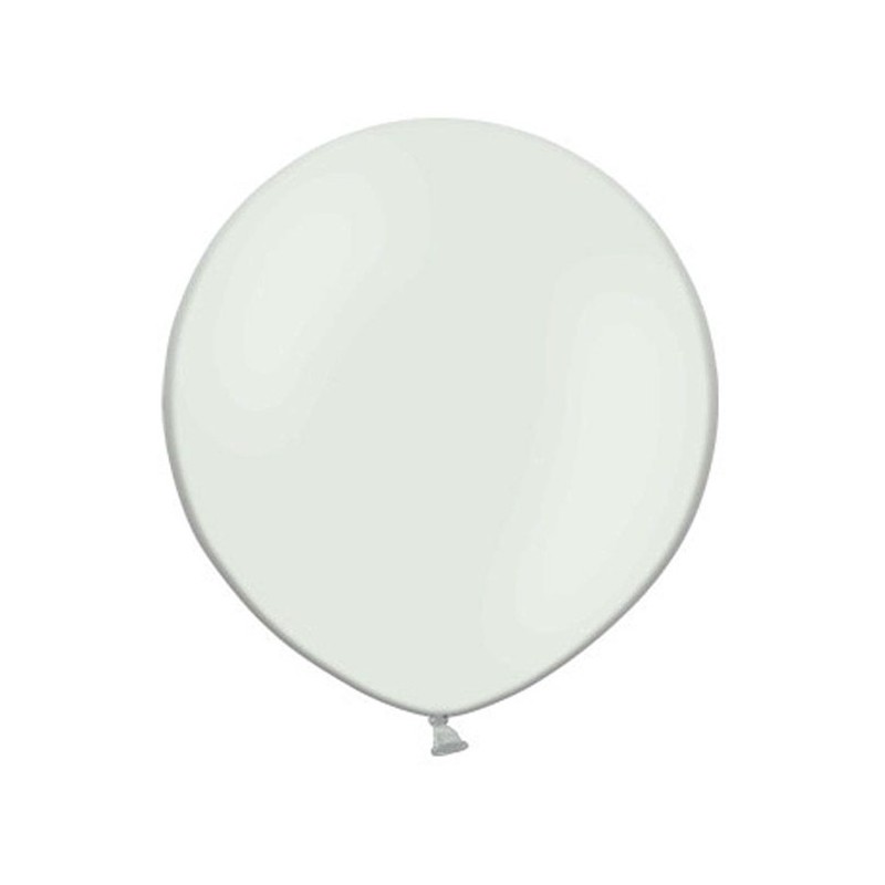 Apaļas formas liels lateksa balons baltā krāsā, 60cm, pastelis, 1 gab. 