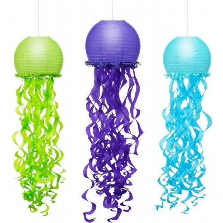 Латерны в форме медузы «Русалка», 3 цвета 3 шт.