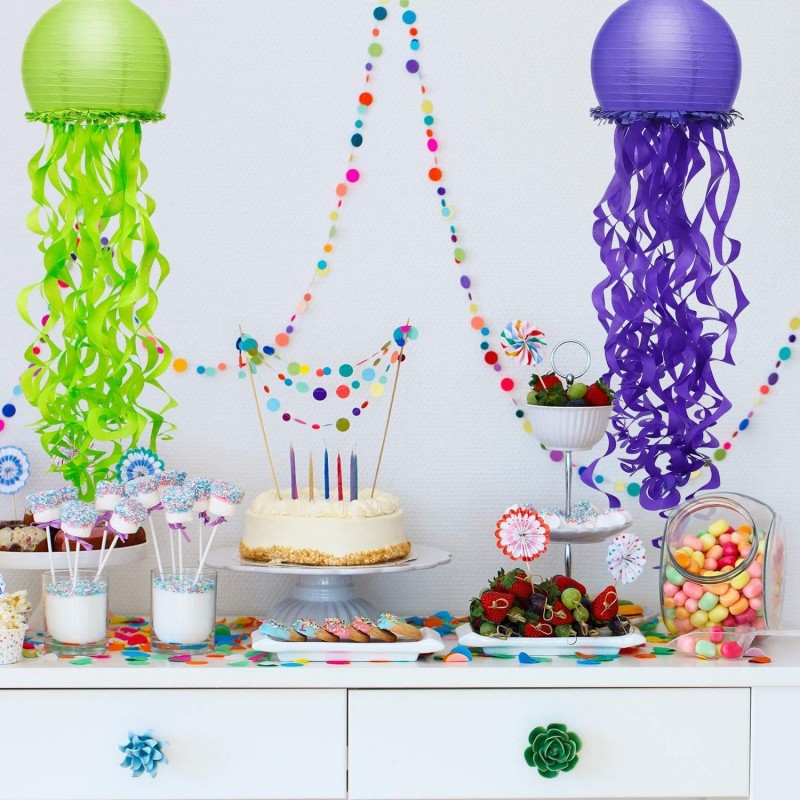 Латерны в форме медузы «Русалка», 3 цвета 3 шт.