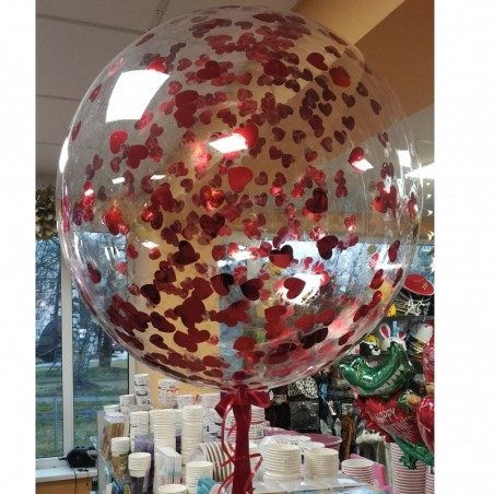 Apaļš caurspīdigs bezkrāsains balons Crystal Clearz©, Izmērs 56 cm, piepūšams ar hēliju vai gaisu